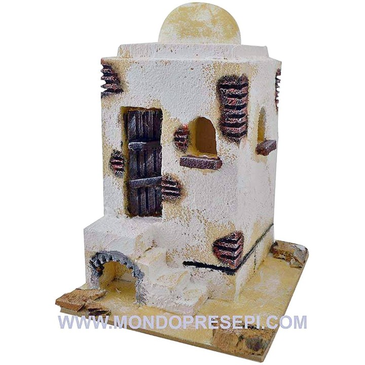 Casa árabe con escaleras de 15x15x19 cm h.