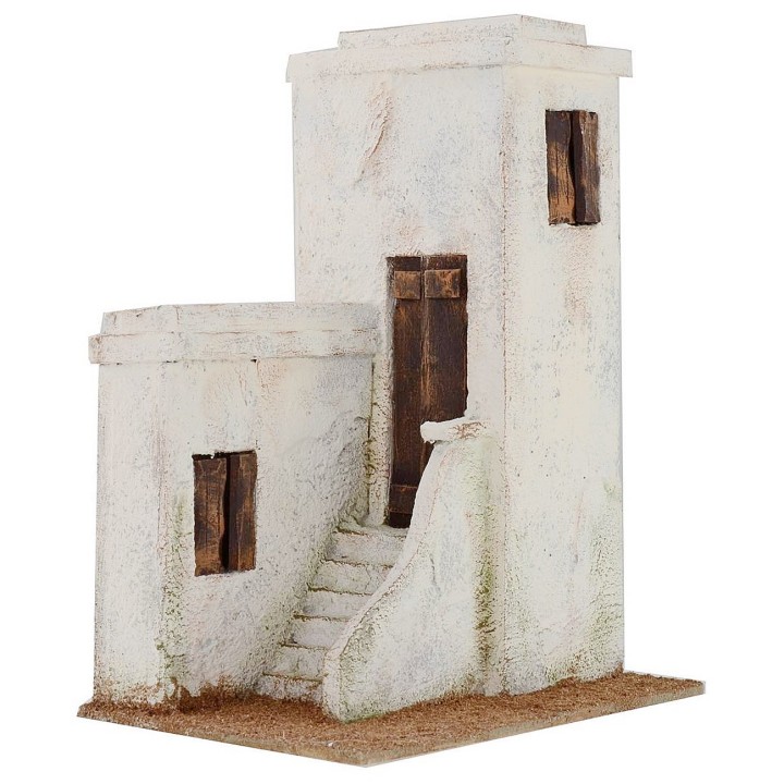 Casa araba con scalinata cm 19,5x14,5x26,5 h per statue da 8-10