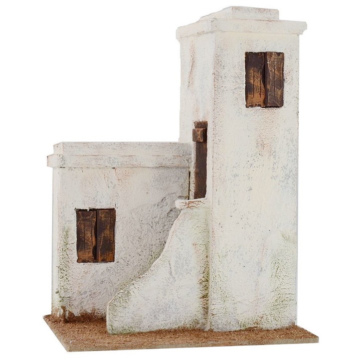 Arab house with staircase cm 19,5x14, 5x26, 5 h for statues