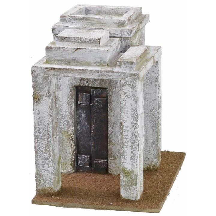 Casa araba con veranda cm 19,5x14,5x19,5 h per statue da 10 cm