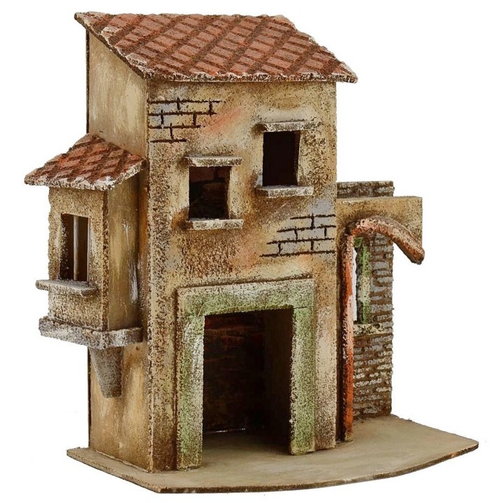 Casa con arco y terraza cubierta 28x15x28h