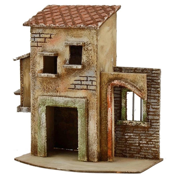 Casa con arco e terrazzo coperto 28x15x28h