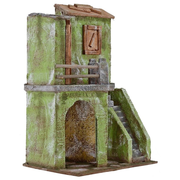 Home with staircase and bottega cm 19,5x14, 5x29 h for statues