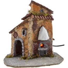 Resin house with working oven cm 19x15,5x22 h.