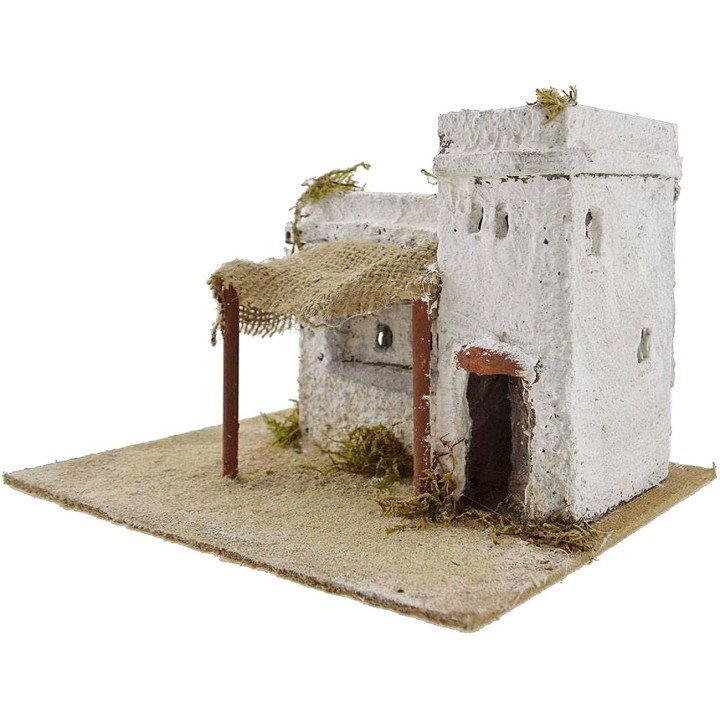 Casa de resina con toldo de 22x18x14 cm h.