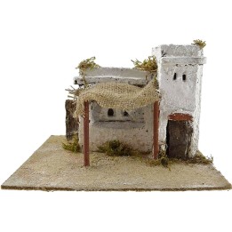 Casa de resina con toldo de 22x18x14 cm h.
