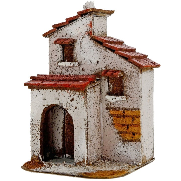 Cork house with porch cm 10x9.5x15.5 h.