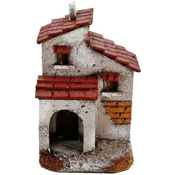 Cork house with porch cm 10x9.5x15.5 h.