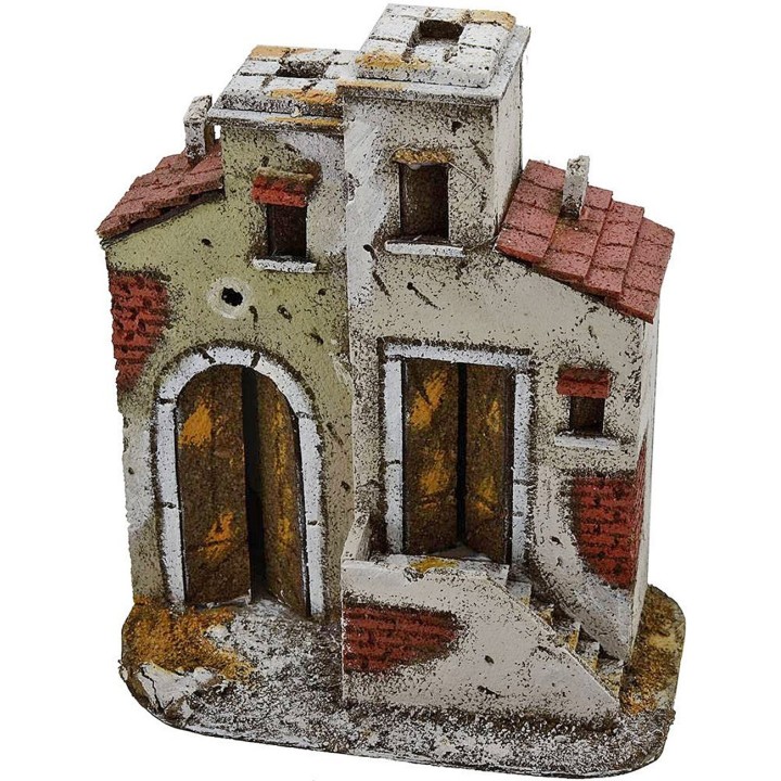 Casa de corcho con escalera de 20x12x23 cm h.