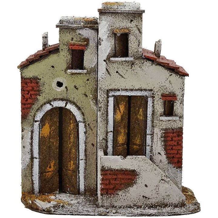 Cork house with scale cm 20x12x23 h.