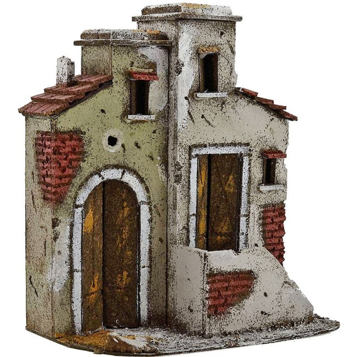 Cork house with scale cm 20x12x23 h.
