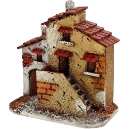 Casa de corcho con escalera de 16x9x16 cm h