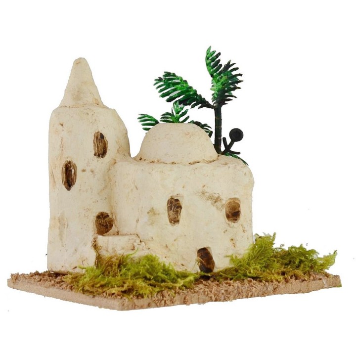 Casa palestina con palma de 9,5x6,7x9 cm h