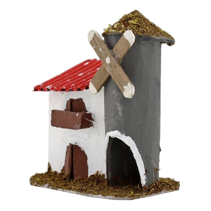 Cascine with silos for presepe cm 12x8x11, 5 h