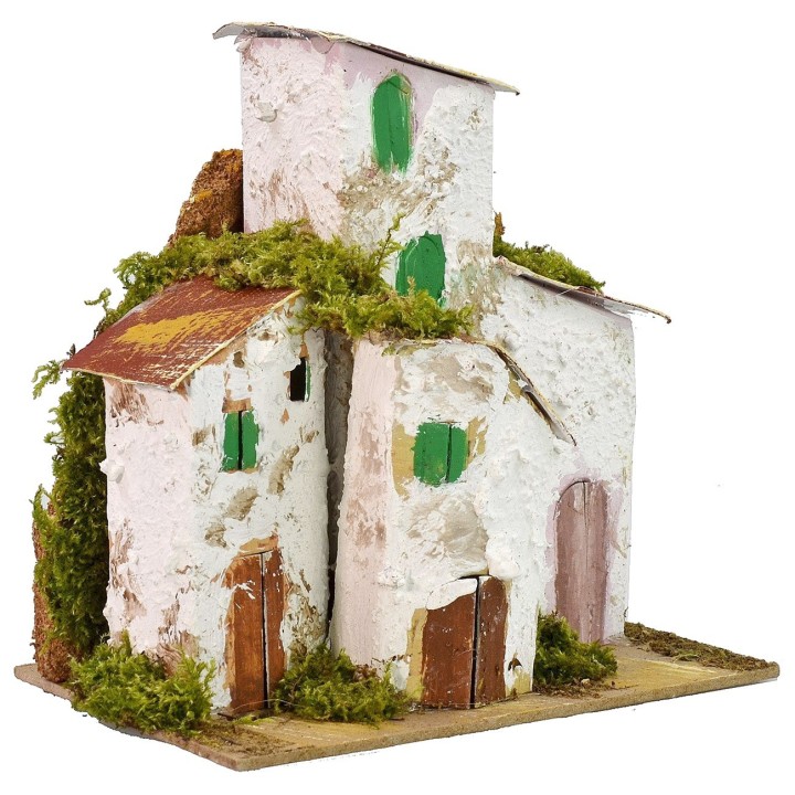 Caserío en la distancia cm 15x10x15 h