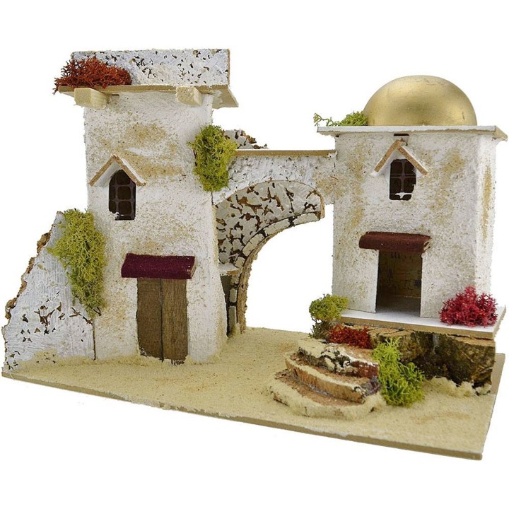 Casas árabes para belén de 28x15x20 cm h.