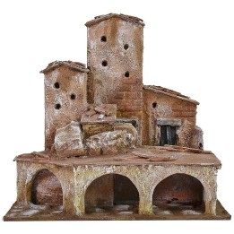 Casas rurales con porche de 22x15x21 cm h