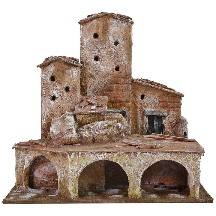 Casas rurales con porche de 22x15x21 cm h