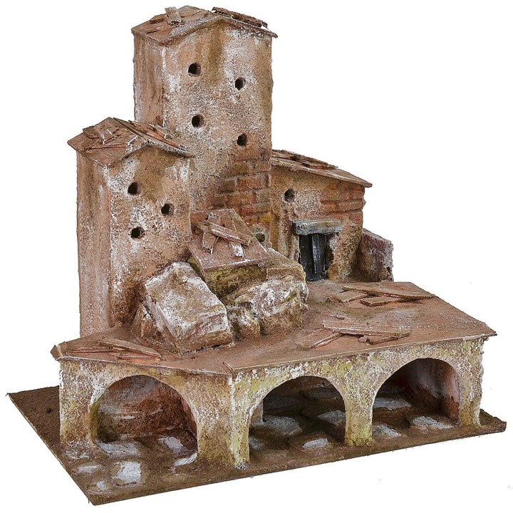 Farmhouses with portico cm 22x15x21 h