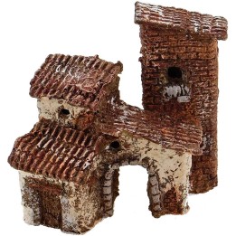 Case presepe accatastate con arco in resina cm 9x5x9,5 h.