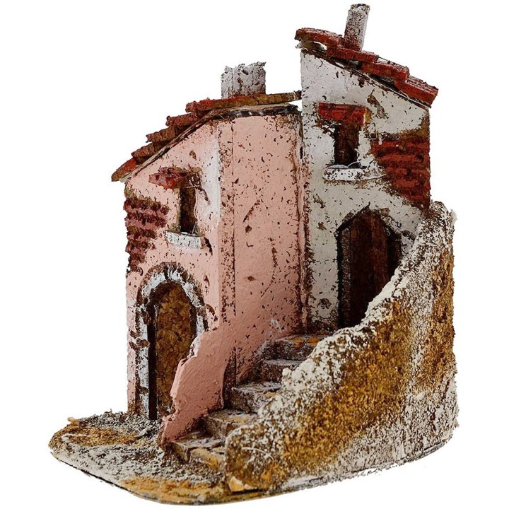 Casitas con escalera de 11,5x14,5x15 cm de altura.