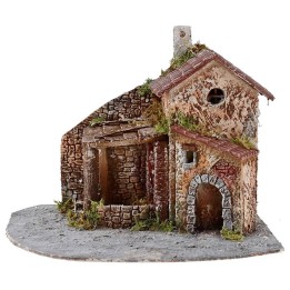 Casita de resina para belén cm 30x28x24 h.