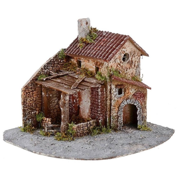 Casolare in resina per presepe cm 30x28x24 h.