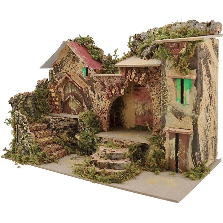 Nativity cottage 33x18x23 cm h.