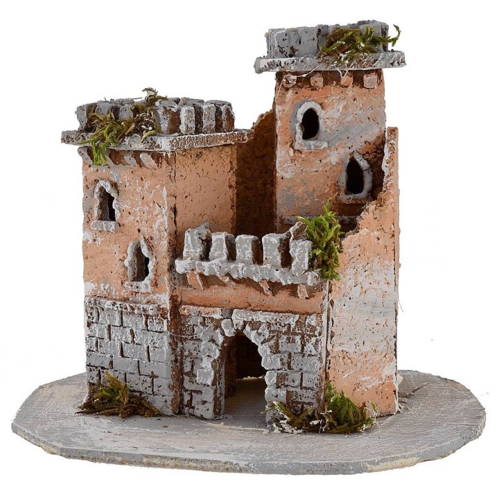 Castle with towers for Nativity 17x13.5x14 cm h