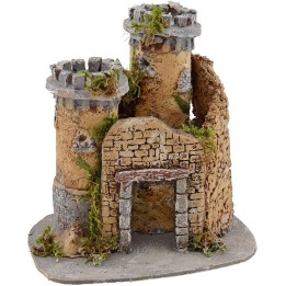 Castillo para belén de 20x17x20 cm de altura.