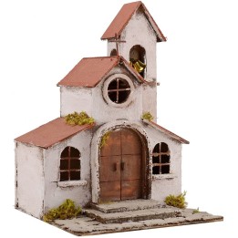 Chiesa con campanile cm 25x25x35 h.