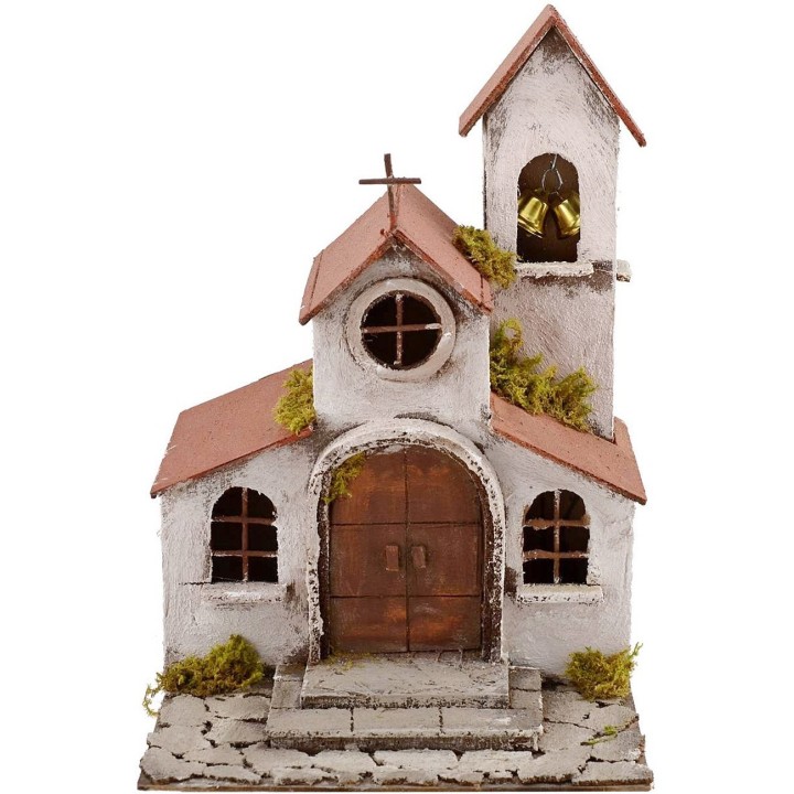 Chiesa con campanile cm 25x25x35 h.