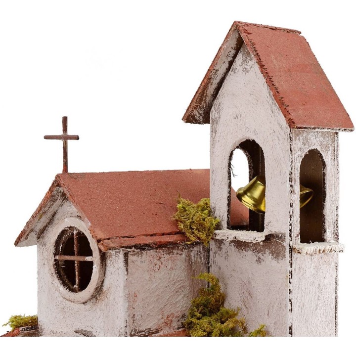 Church with campanile cm 25x25x35 h.