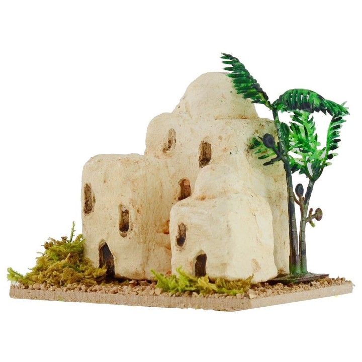 Complesso di case palestinesi cm 9,5x6,7x9 h