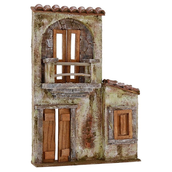 Home facade with balcony cm 21,5x5x30, 5 h for statues from 10