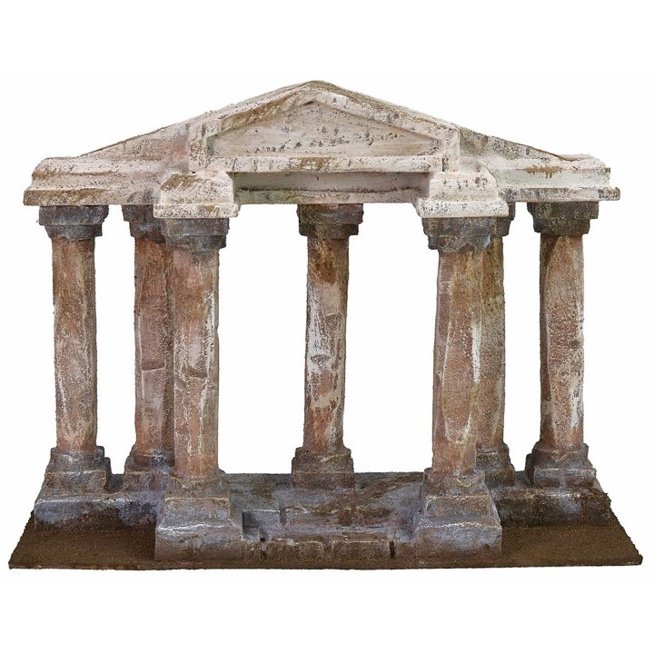 Entrada de Templo con doble fila de columnas cm 18X6X14 h