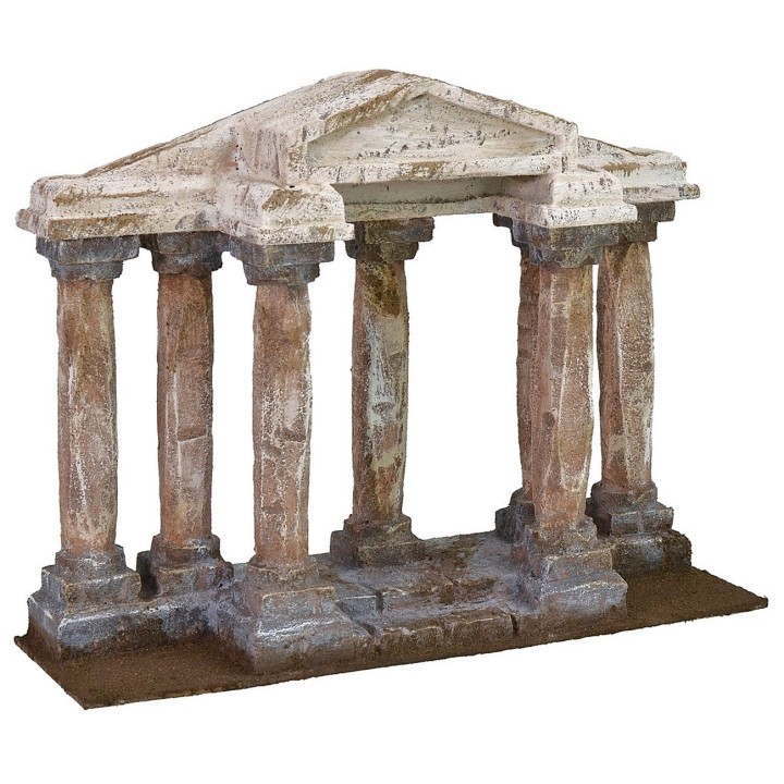 Temple entrance with double row of columns cm 30x9x23 h