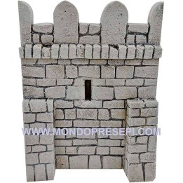 Muralla fortificada de resina para castillo de belén de 12,5x17