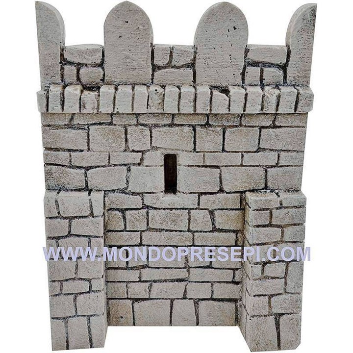 Muralla fortificada de resina para castillo de belén de 12,5x17
