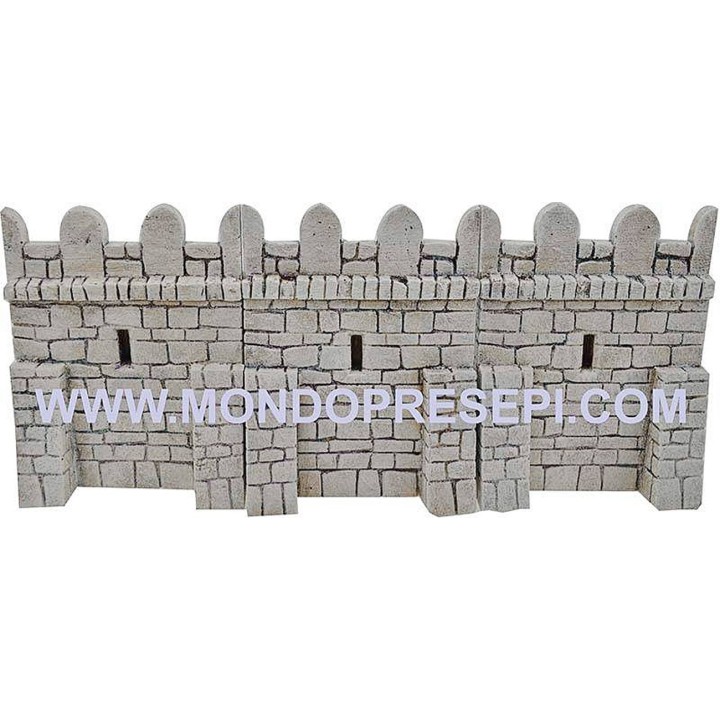 Muralla fortificada de resina para castillo de belén de 12,5x17