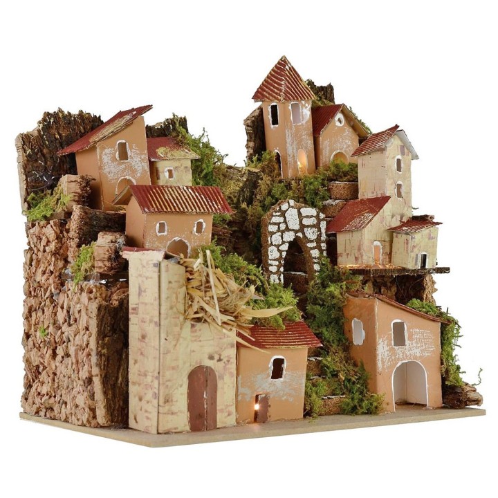 Illuminated landscape for nativity scene 20x14x18.5 cm h