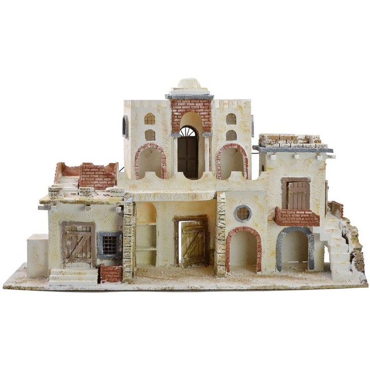 Presepe palestinese con luci funzionanti cm 85x30x50 h