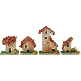 Conjunto de 4 casitas para belén.