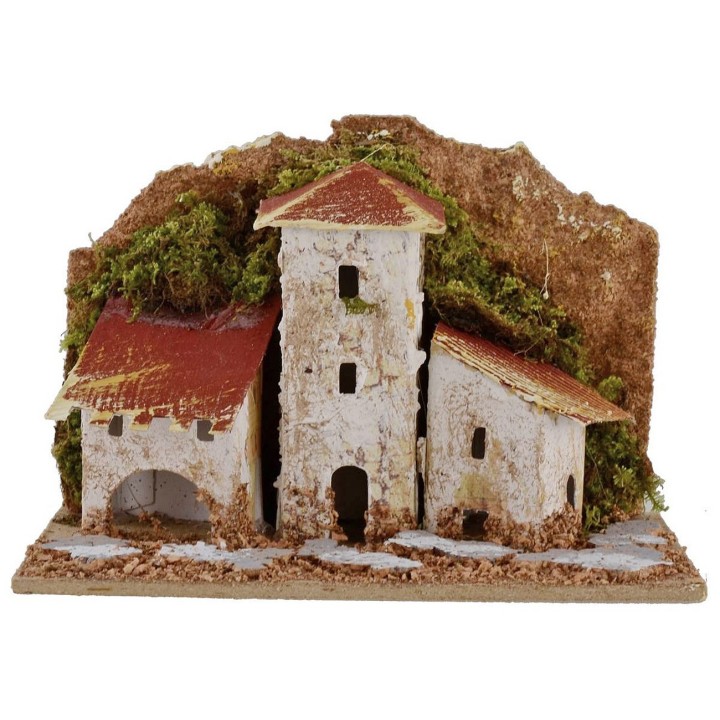 Set casette 3 pezzi per presepe cm 15,5x10x12,5 h