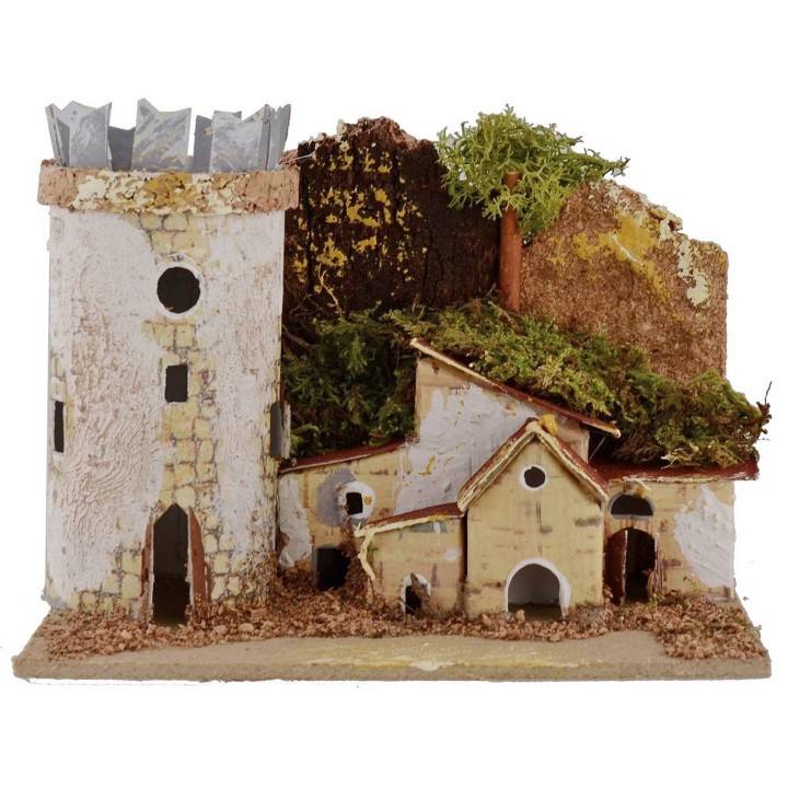 Set casette 3 pezzi per presepe cm 15,5x10x12,5 h