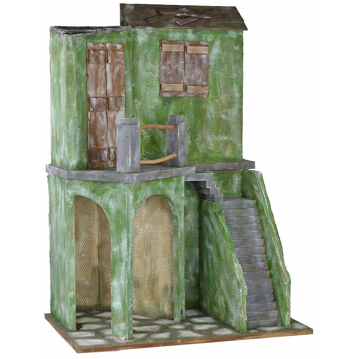 Casa con escalera y tienda de 58x43x83 cm de altura para