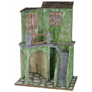 Casa con escalera y tienda de 58x43x83 cm de altura para