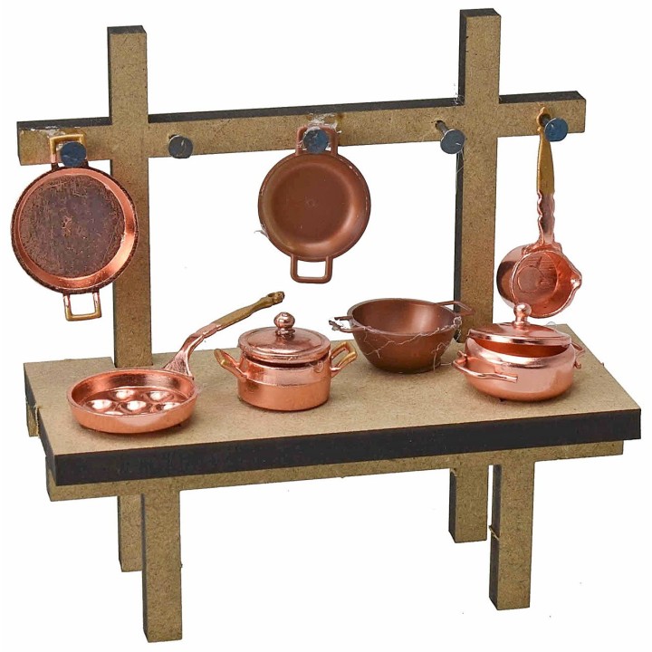 Coppersmith stall 12,5X5,5X12,5 cm for Nativity scene