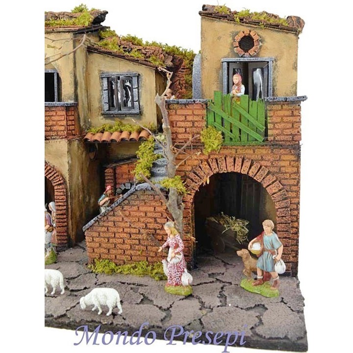 Crib complete with statues Landi lit with the oven 50x40