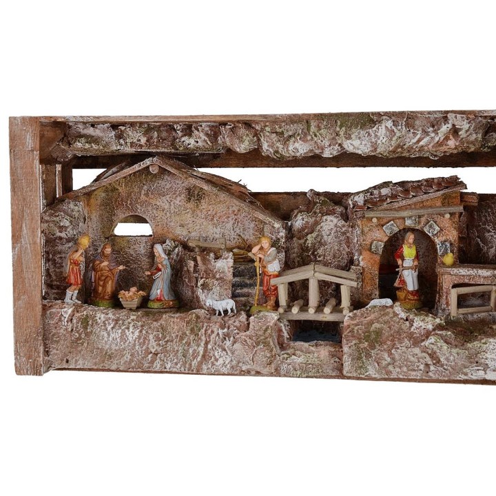 Pesebre completo de estatuas Landi Moranduzzo con cabaña y